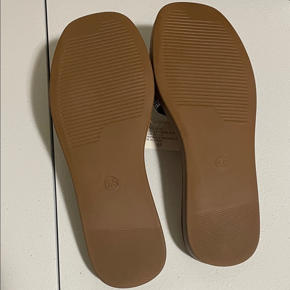 Forever Link Brown Sandal with Black Sparkle Straps - Picture 4 of 4